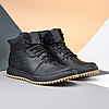 Зимові чоловічі шкіряні черевики, кросівки чорні утеплені з натуральної шкіри на хутрі на зиму для чоловіків, розмір 40-45, фото 2