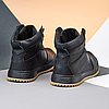 Зимові чоловічі шкіряні черевики, кросівки чорні утеплені з натуральної шкіри на хутрі на зиму для чоловіків, розмір 40-45, фото 6