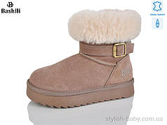 Дитяче зимове взуття гуртом. Дитячі уггі 2025 бренда Башили для дівчаток (рр. з 32 по 37)