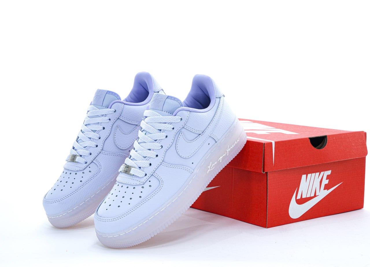 Жіночі голубі Кросівки Nike Air Force 1 "Love You Forever", фото 1
