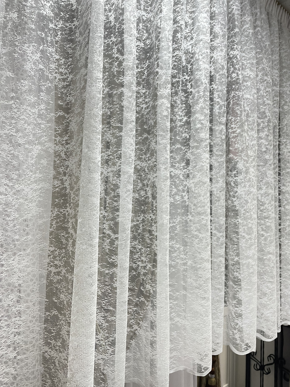 Тюль сніжок білий 1,50 висота жакард, фото 1