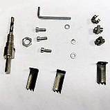 Регульована коронка по дереву 45-130 мм, кільцева пила для гіпсокартону з змінним діаметром, фото 7