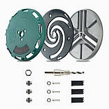 Регульована коронка по дереву 45-130 мм, кільцева пила для гіпсокартону з змінним діаметром, фото 6