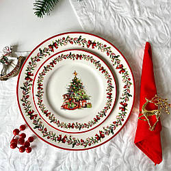 Тарілка порцелянова «Різдвяна ялинка» 19см 498-324