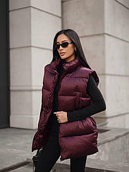 Демісезонний жіночий жилет із куліскою на талії Gs2777