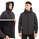 Чоловіча куртка весна осінь демісезонна з капюшоном softshell темно-сіра Победов - фото 1 - id-p2789312991