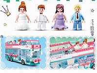 Конструктор M38-B0769 весілля, автобус, посуд, фігурки, 379 деталей., фото 3