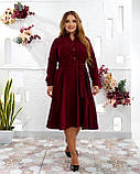 Стильна вельветова сукня по коліно великих розмірів джинс 50-52, 54-56, фото 4