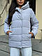 Зимова куртка на синтепоні дута на блискавці та кнопках, тепла зимова жіноча куртка, фото 3