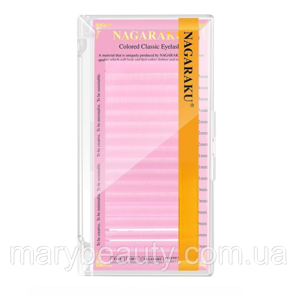 Вії рожеві Nagaraku C 0.07 (7-15) Pink, фото 1