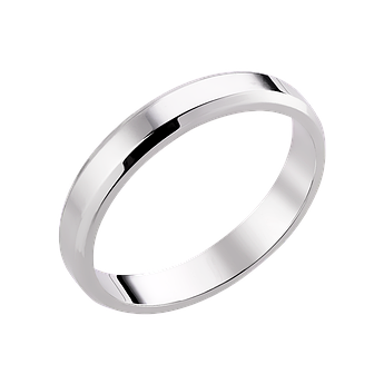 Обручка срібна тонка американка універсальна