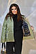 Жіноча демісезонна куртка стьобана великих розмірів, фото 9