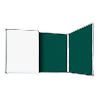 Крейдяна дошка магнітна 100х400 см., під крейду і маркер 5 робочих поверхонь