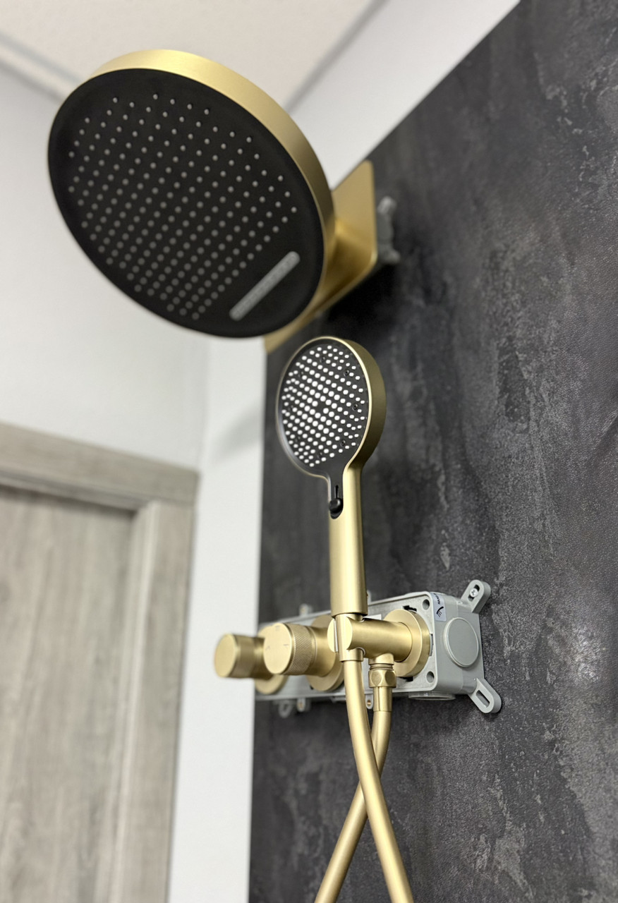 Змішувач для душу прихованого монтажу FUTURA 6036BG Матове золото, фото 1