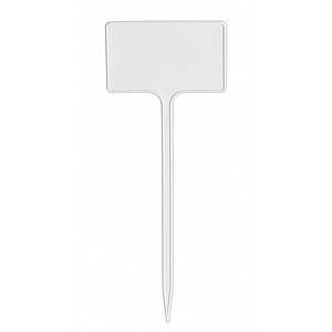 Садові таблички №3 (3*5*10 см), 100 штук, білі (Польща)