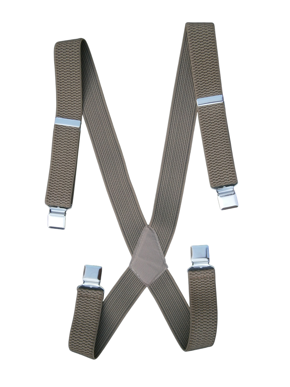 Підтяжки чоловічі Батал на зріст до 200 см Х-подібні 40 мм 4 застібки койот, фото 1