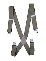 Підтяжки чоловічі Батал на зріст до 200 см Х-подібні 40 мм 4 застібки койот