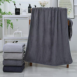 Рушник "Сауна" | Мікрофібра 90x170 см - 5шт сірий