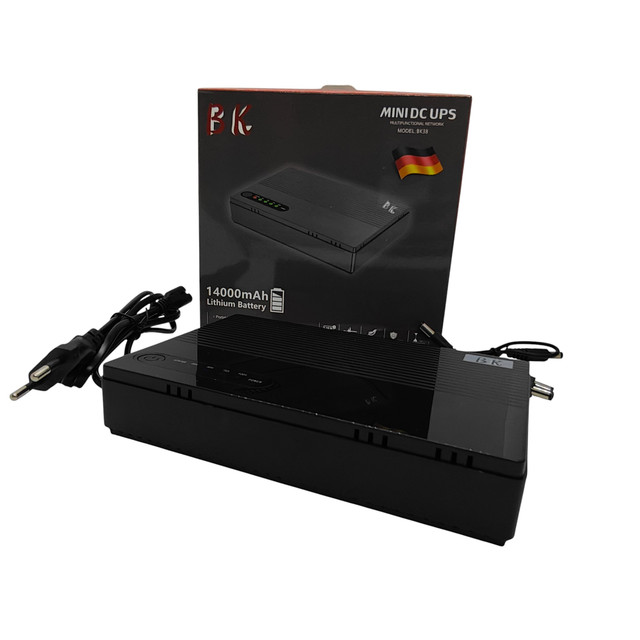 Схема подключения УПС BK38 к роутеру и камере видеонаблюдения