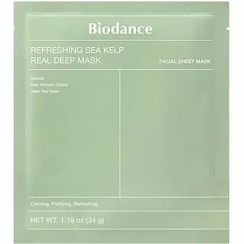 Гідрогелева маска для обличчя Biodance Refreshing Sea Kelp Real Deep Mask, 34 г