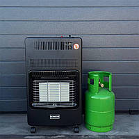 Комплект газового обігрівача 4200 Вт з балоном 12 л, шлангом і редуктором, інфрачервоний обігрівач 4.2 кВт