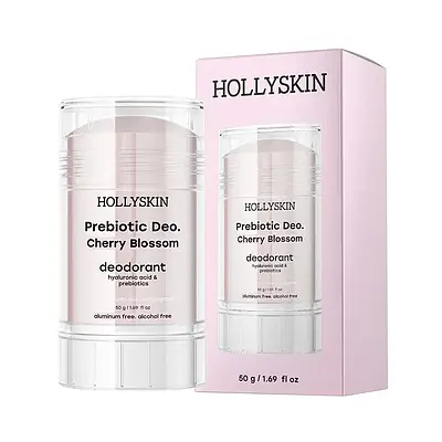 Парфумований дезодорант з гіалуроновою кислотою і пребіотиками HOLLYSKIN Prebiotic Deo. Cherry Blossom 50 г