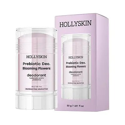 Парфумований дезодорант з гіалуроновою кислотою і пребіотиками HOLLYSKIN Prebiotic Deo. Blooming Flowers 50 г