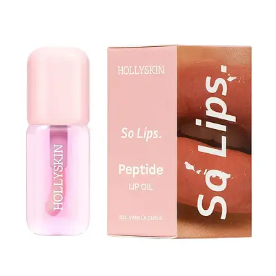 Зволожувальна олія для губ HOLLYSKIN So Lips. Peptide Lip Oil 003. Vanilla Cloud 4 мл