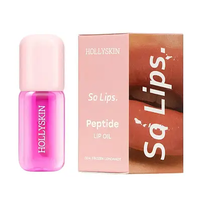 Зволожувальна олія для губ HOLLYSKIN So Lips. Peptide Lip Oil 004. Frozen Lemonade 4 мл