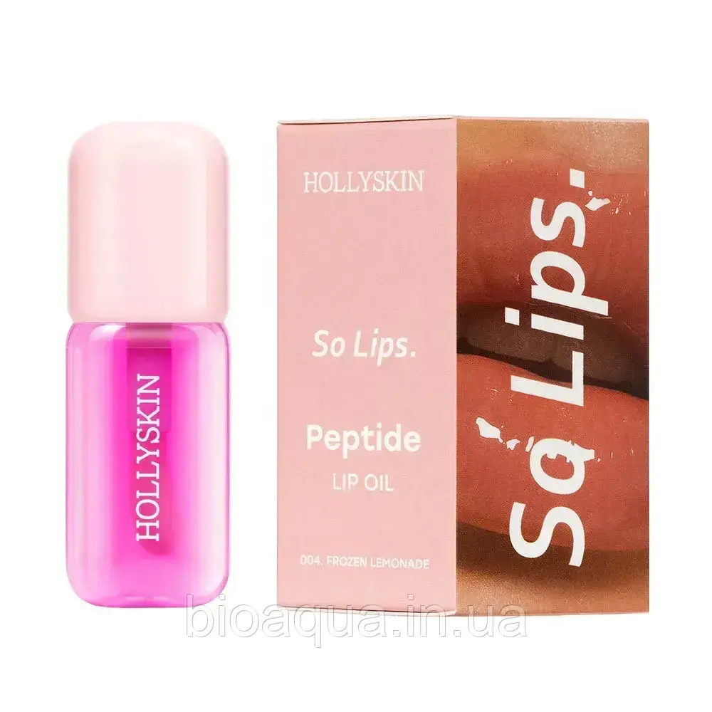 Зволожувальна олія для губ HOLLYSKIN So Lips. Peptide Lip Oil 004. Frozen Lemonade 4 мл, фото 1