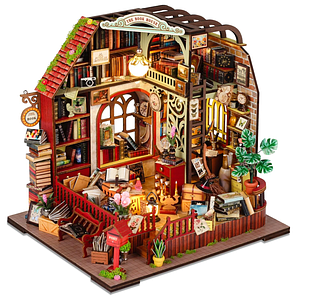 Конструктор Румбокс Бібліотека Гоґвортсу + пилозахисний купол 21 см, DIY набір для збирання Room box