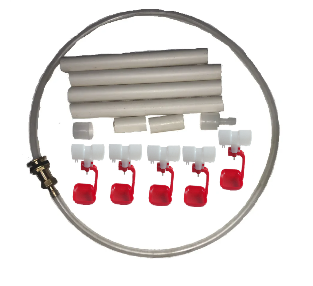 Комплект ніпельних поїлок на 50 голів Ніпельні напувалки, фото 1