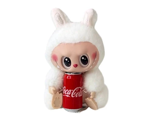 Плюшева іграшка-брелок Labubu з банкою Coca-Cola