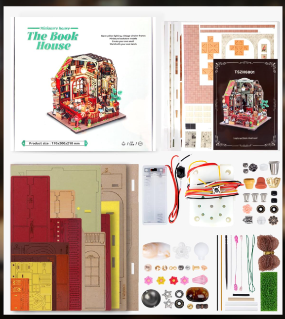 Румбокс DIY Библиотека Хогвартса (21 см)