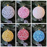 Новорічні шари на ялинку Снігопад 10см