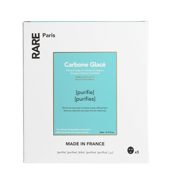 Набір з 5 масок для обличчя Rare Paris Carbone Glace Purifying Face Mask, фото 1