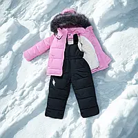 Детский зимний комплект (куртка + брюки) "Нежно-розовый" 86-92 см (+черный)