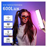 Постійне світло трубка магніт Puluz PU4138 RGB Tube Light, фото 6