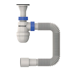 Сифон для умивальника Mixxus SU-02-A 1 1/2"x40 з литим випуском (MI8184)