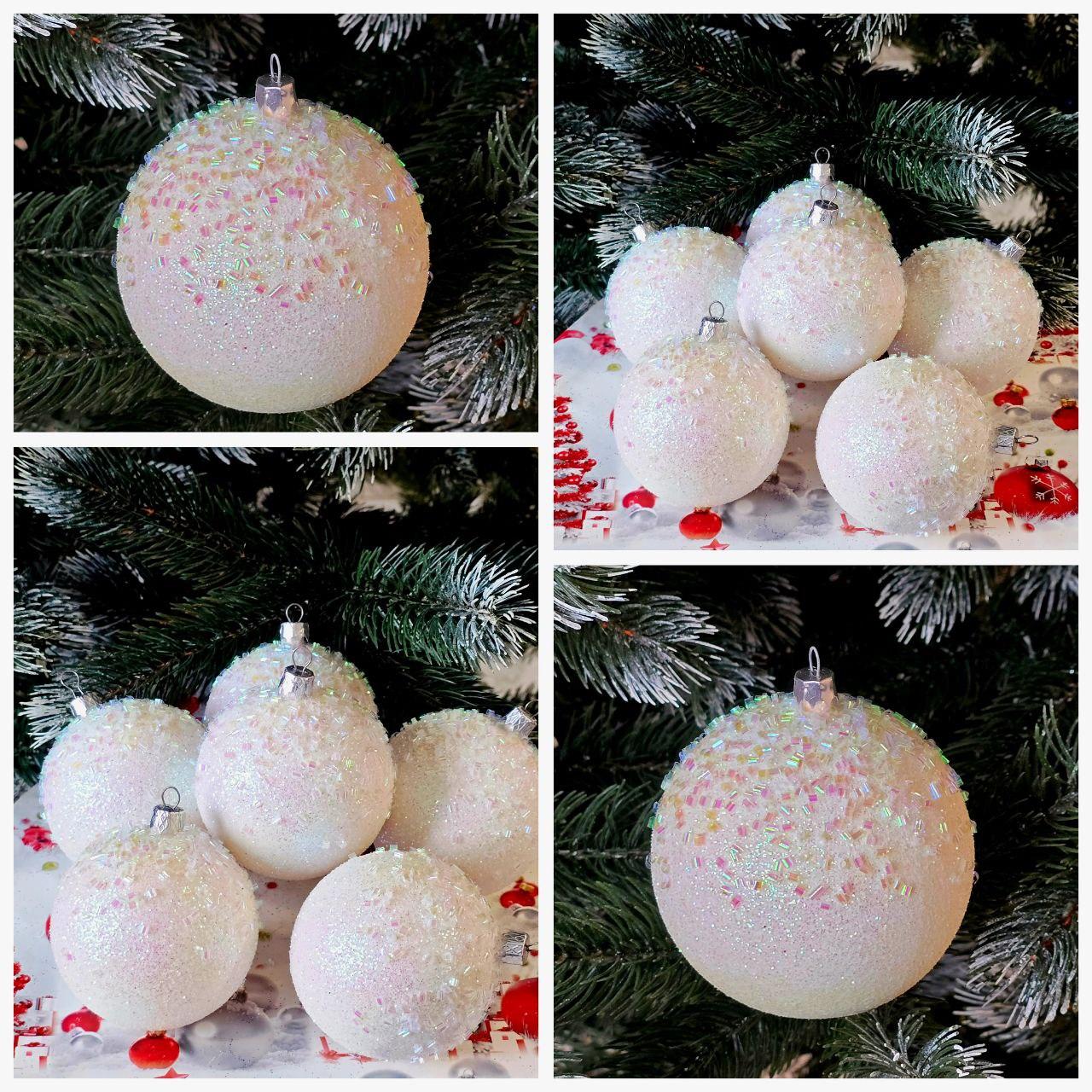 Новорічні шари на ялинку 8см