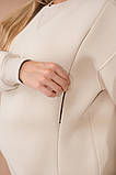 Бежевий світшот для вагітних та годуючих трикотажний з начісом, фото 6
