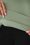 Тепле худі для вагітних і годуючих оливкове тринитка з начісом, фото 8