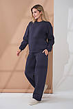 Графітовий теплий костюм для вагітних та годуючих трикотажний з начісом, фото 3