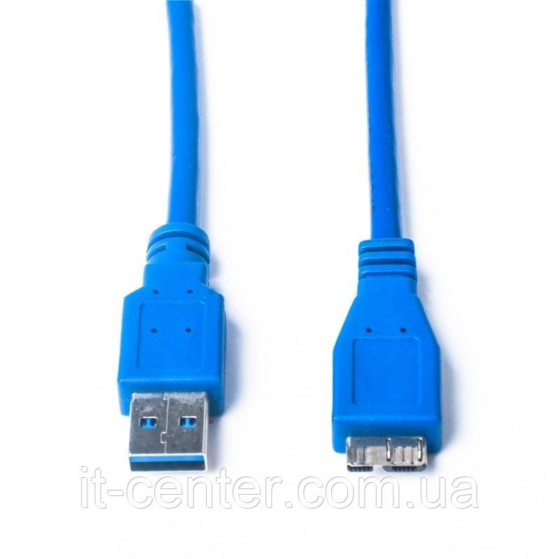 Кабель ProLogix USB - micro USB Type-B V 3.0 (M/M), 0.5 м, синій (PR-USB-P-12-30-05m)