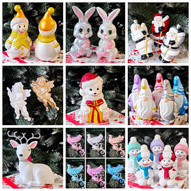 Новорічні фігурки та ялинкові прикраси