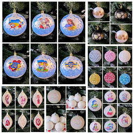 Новорічні шари на ялинку