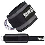 Манжети на щиколотку PowerPlay PP-3085, Сірі (пара) – для тяги та тренувань ніг, фото 2