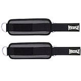 Манжети на щиколотку PowerPlay PP-3085, Сірі (пара) – для тяги та тренувань ніг, фото 4