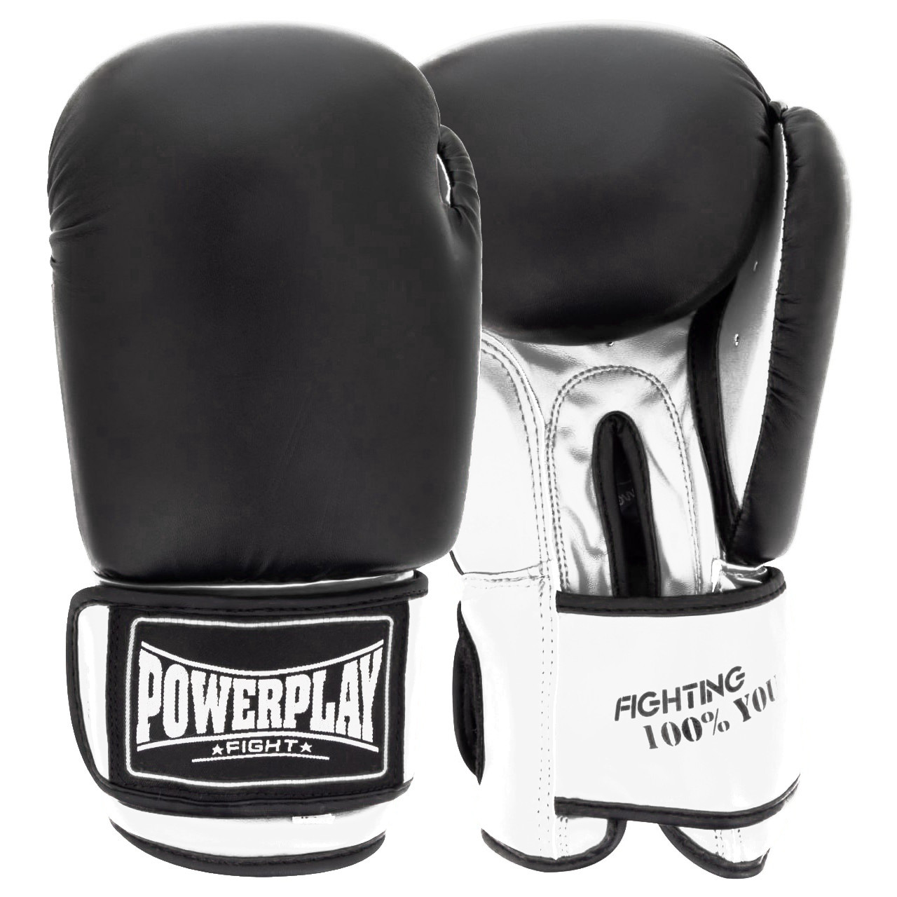 Боксерські рукавиці PowerPlay 3004 Чорні 14 унцій (397г.) для спортсменів 80-90 кг., фото 1