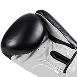 Боксерські рукавиці PowerPlay 3004 Чорні 14 унцій (397г.) для спортсменів 80-90 кг., фото 7